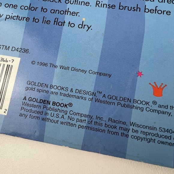 DISNEY Coloring Book Hunchback Notre Dame Paint w Water Lot Golden Book VTG 90s - Picture 4 of 7